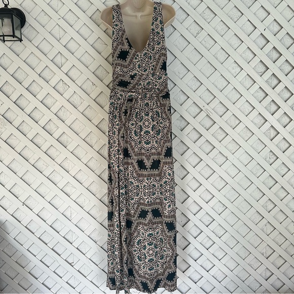 Anthropologie Maeve Jantina Geometric Maxi Dress Boho Chic Sz Large - Picture 5 of 9